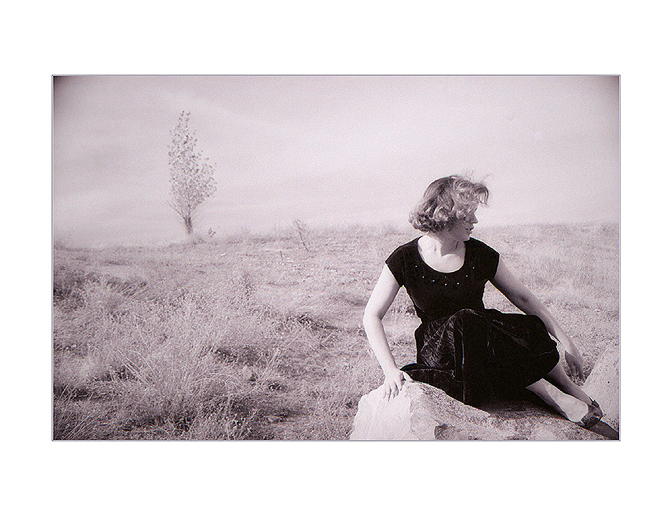 Model and Tree, Jennifer, Oregon High Desert,  High Cascade Studios.